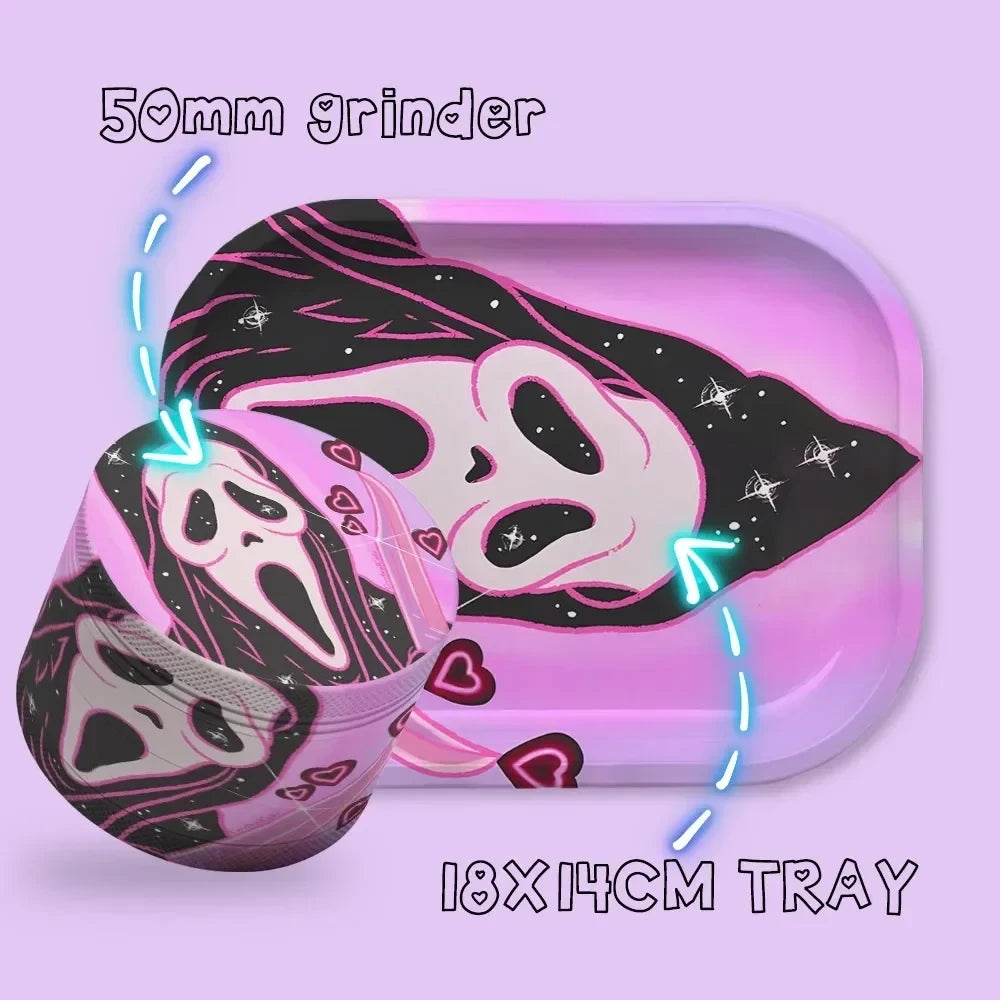 Scream Rolling Tray and Grinder Set